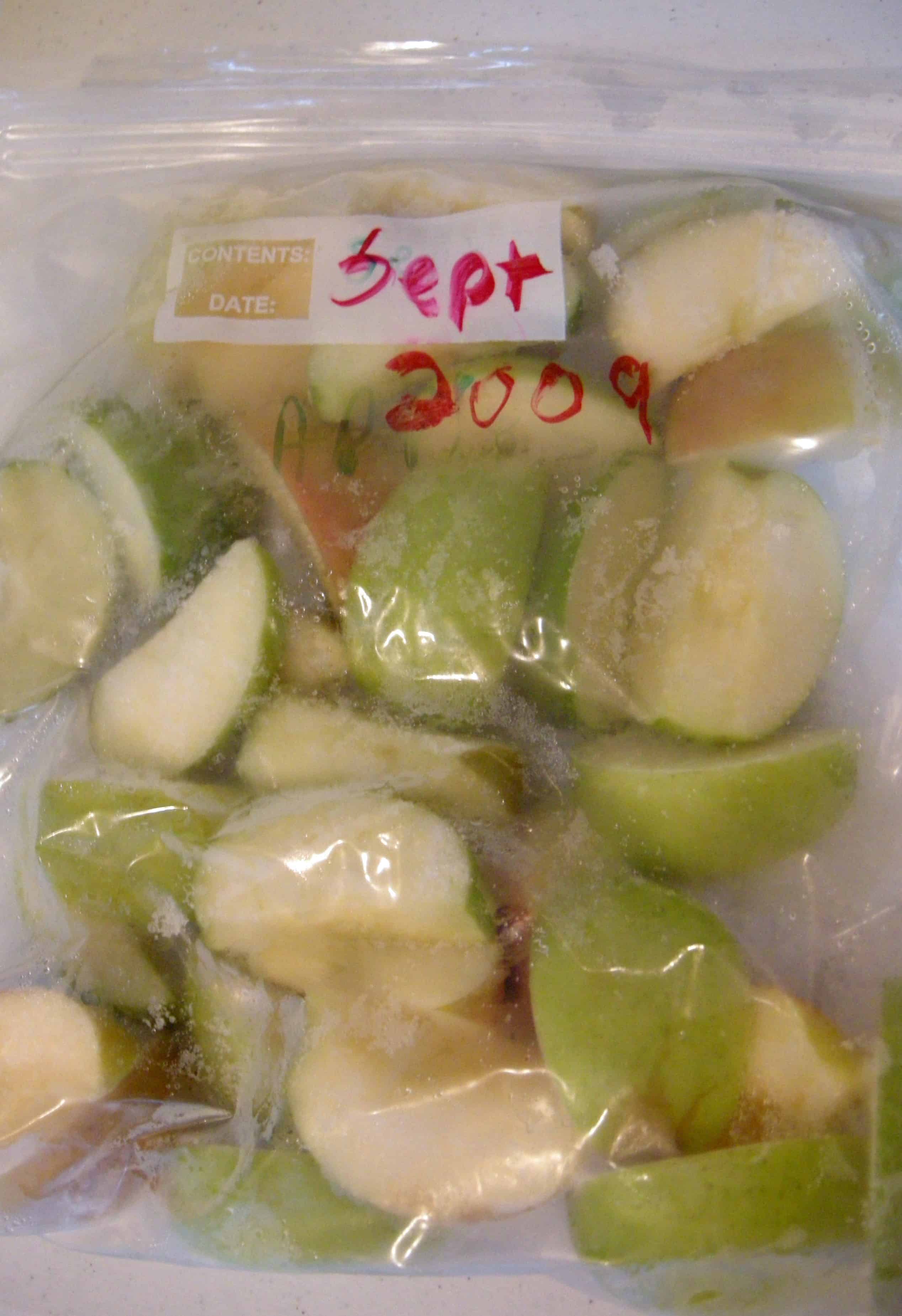 Freezing Apples 