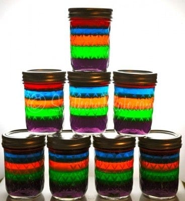 Rainbow Jello Jars