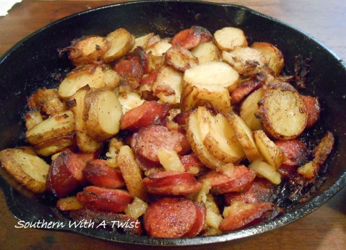 sausage and greek potatoes