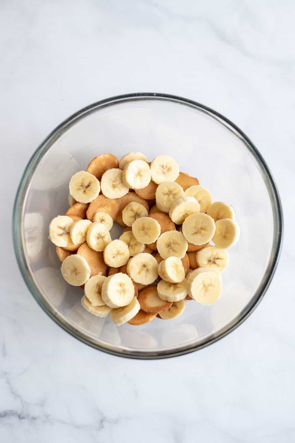 Layer bananas on top of wafers.