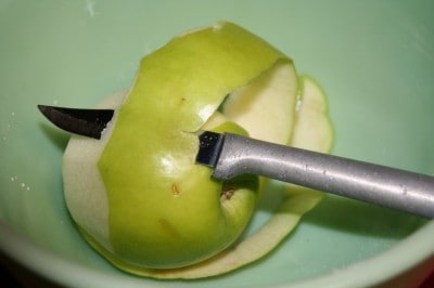 Peel apples