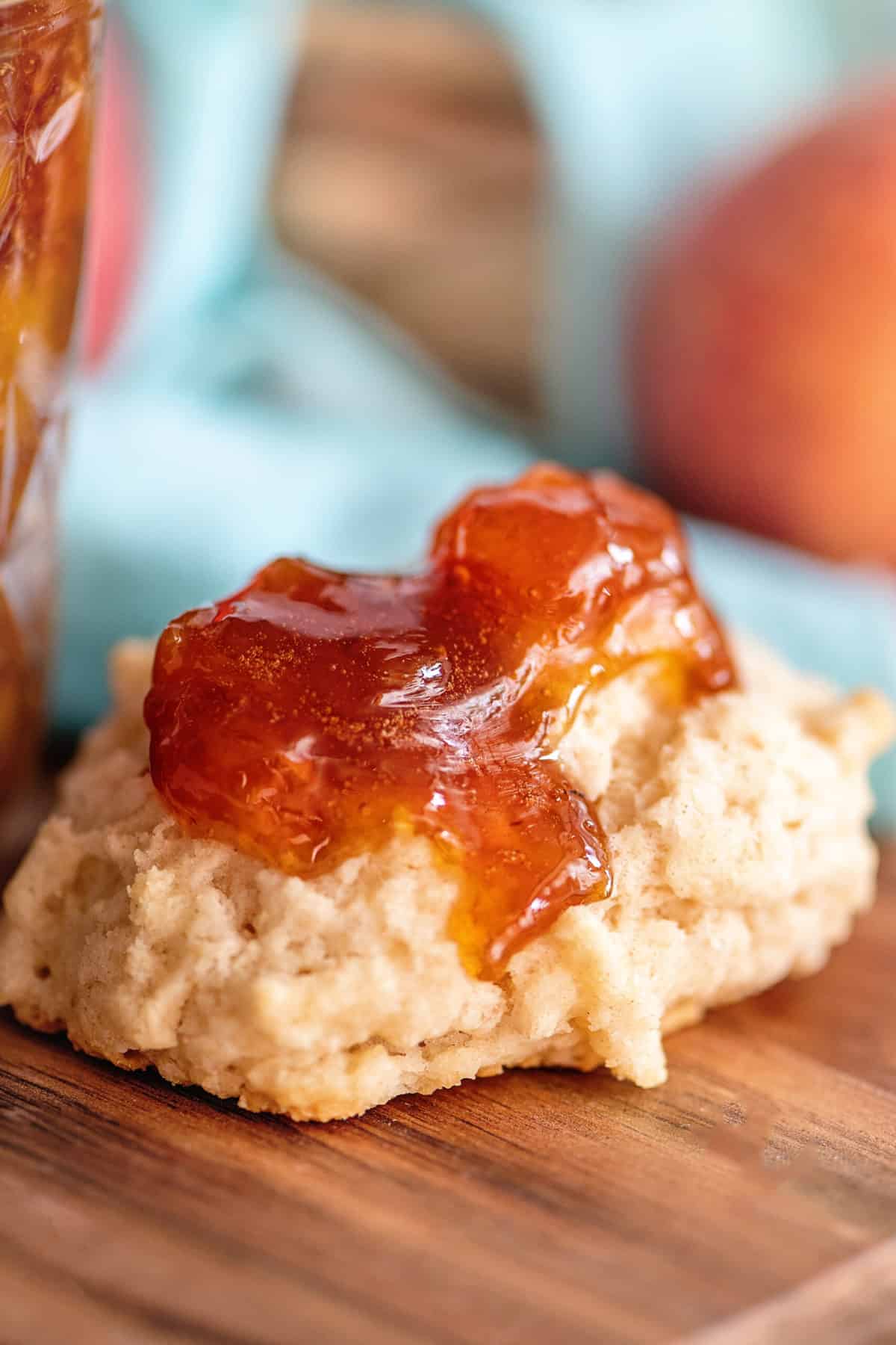 peach preserves and biscuits