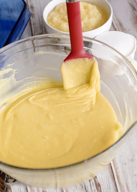 Smooth cake mix.