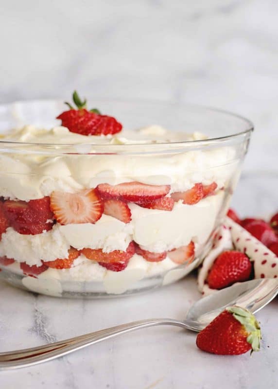 Strawberry Punch Bowl Cake