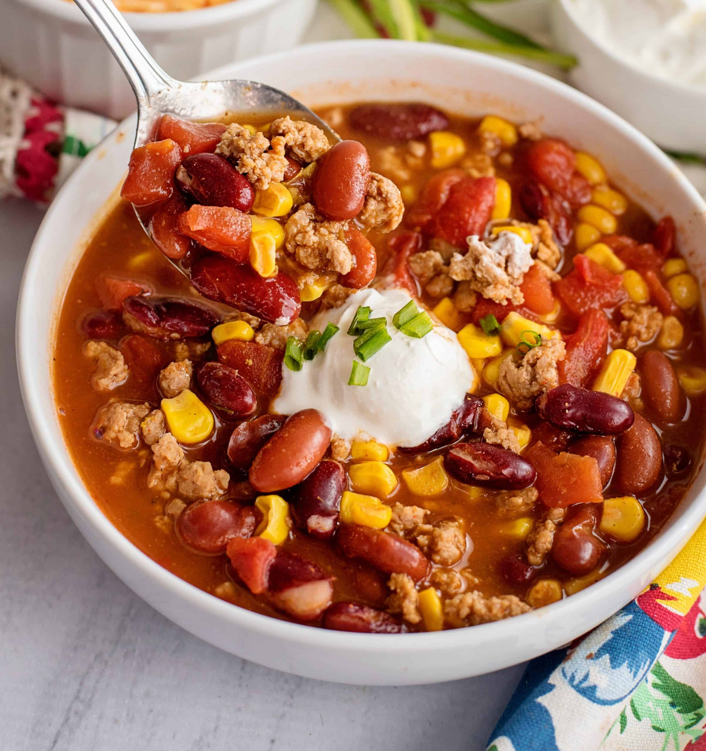 Easy Taco Soup ~ Bags To Dishes~