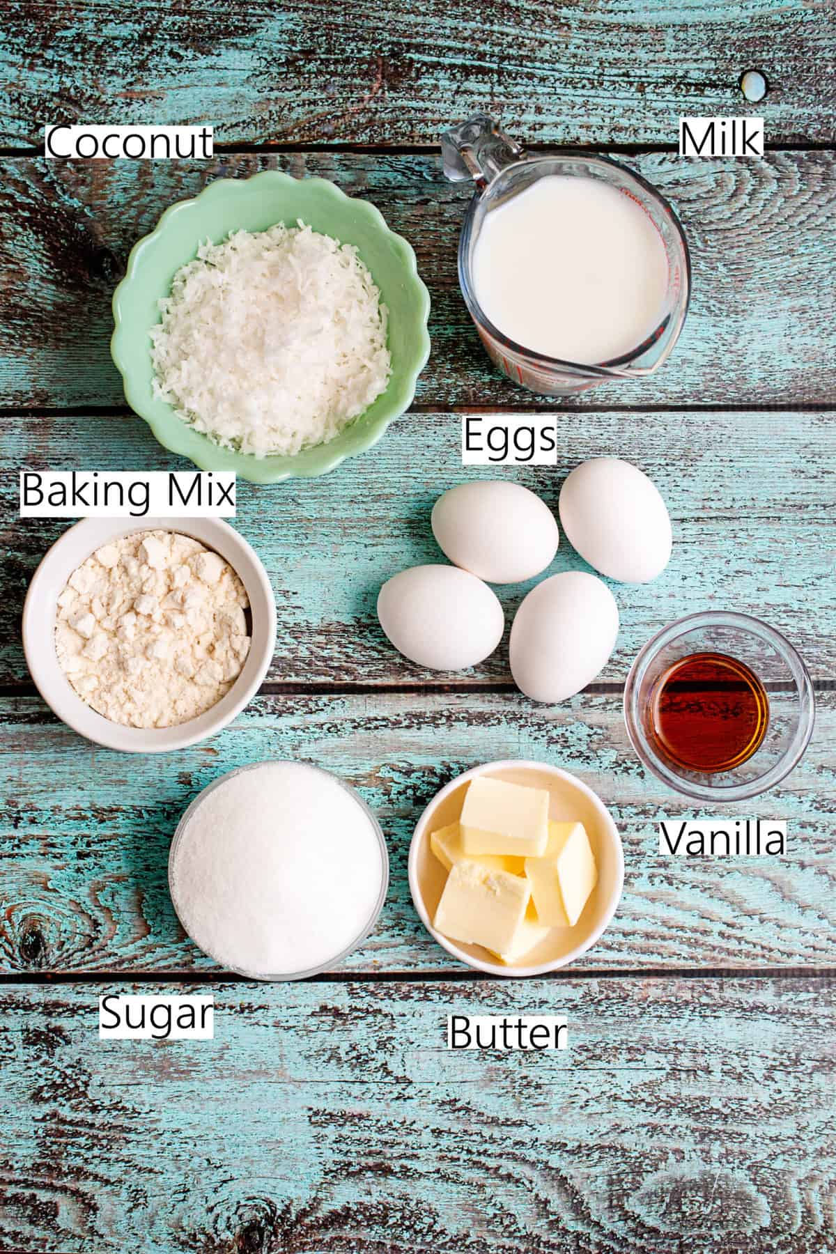 super simple coconut pie ingredients