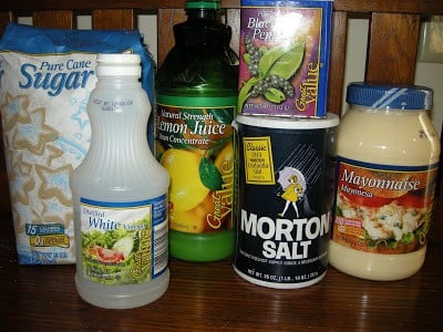 Ingredients for White Barbecue Sauce