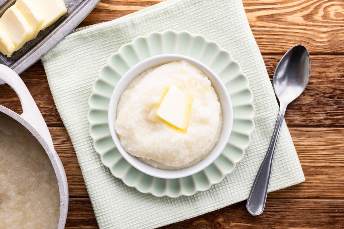 Bowl of Southern grits.