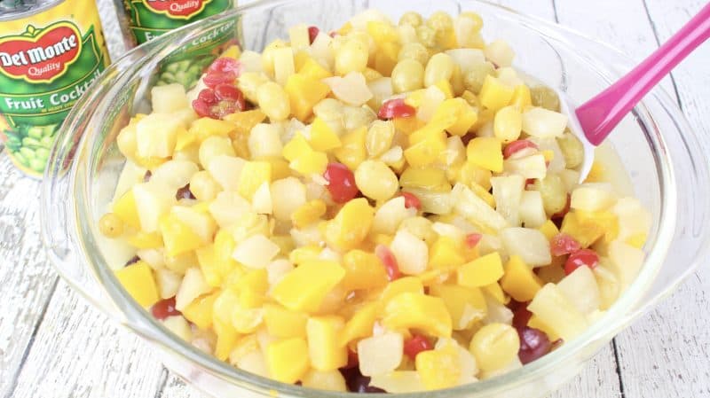 Fruit in mixing bowl.