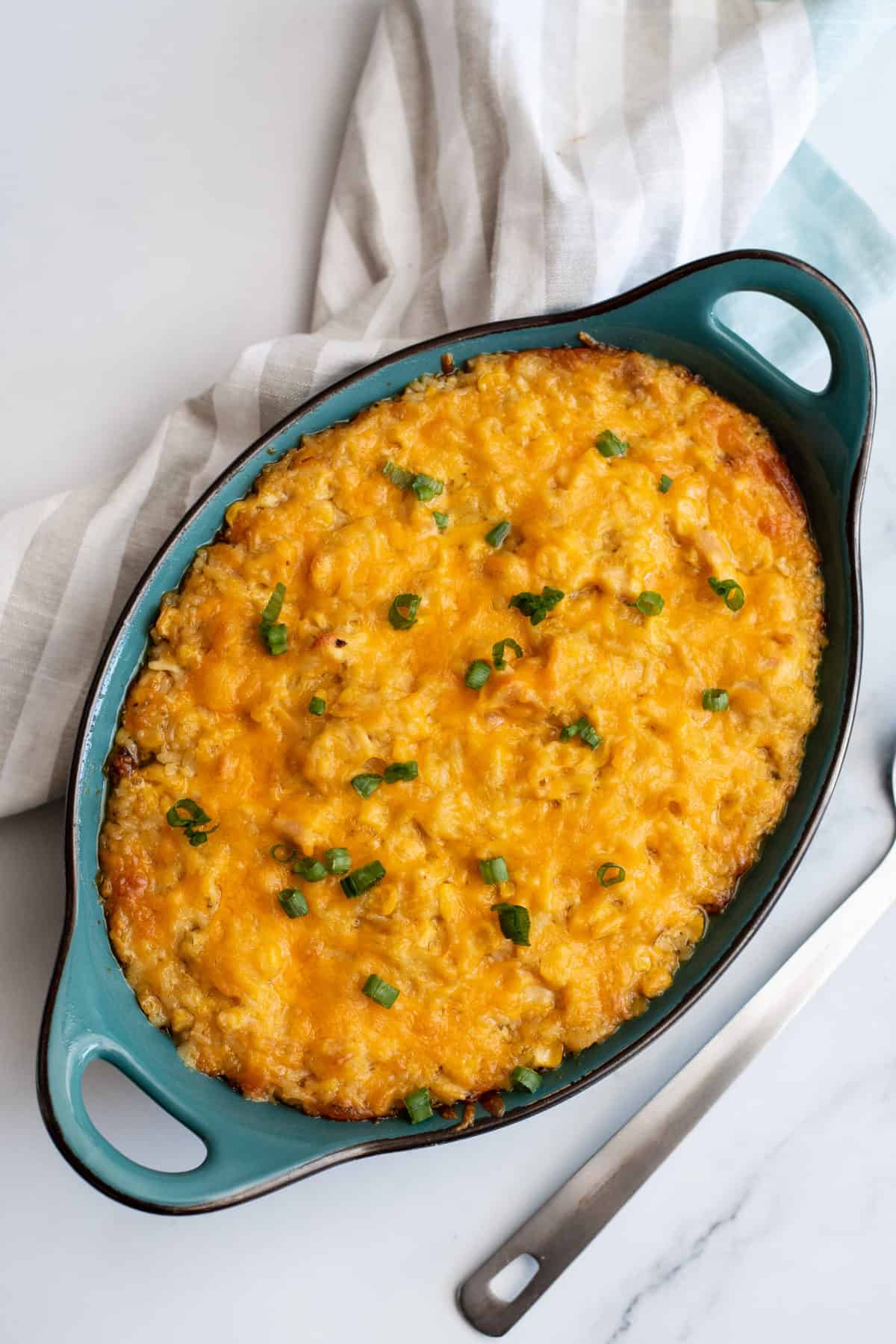 Cheesy chicken and corn casserole