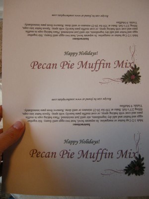 Pecan pie muffin mix instructions