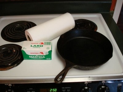 What you need to season a cast iron skillet
