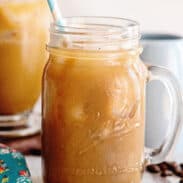 Homemade iced coffees made with homemade cold brew.