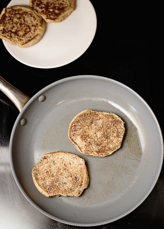 Cook french toast in greased skillet until golden brown on both sides.
