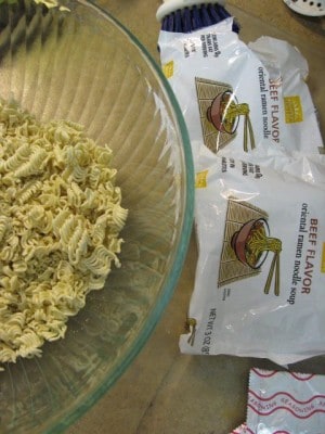 Dry ramen noodles