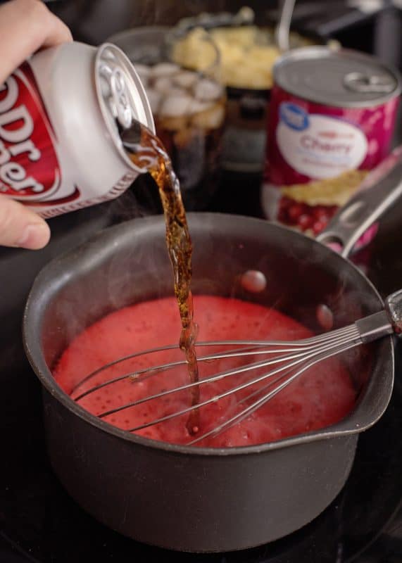 Stir in Dr. Pepper.