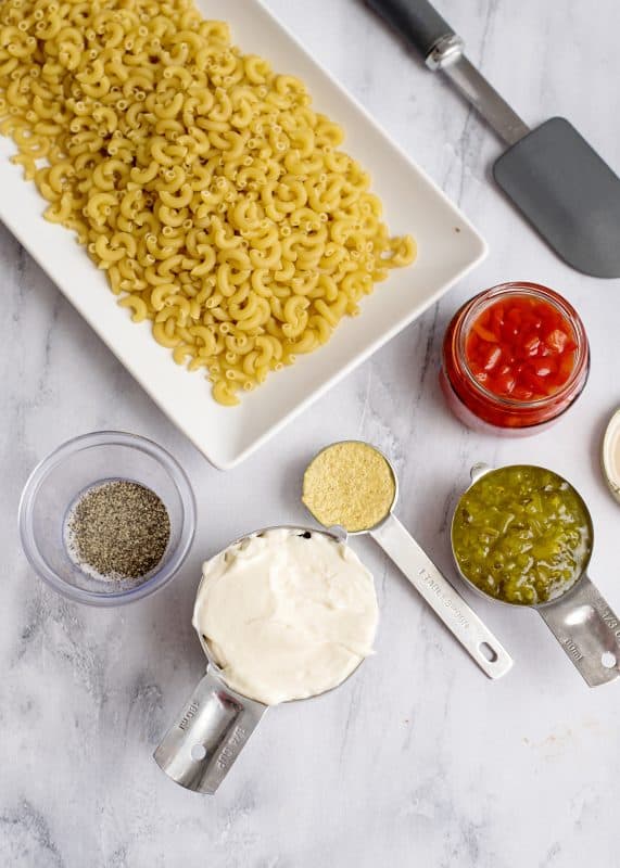 Ingredients for Old-Fashioned Macaroni Salad