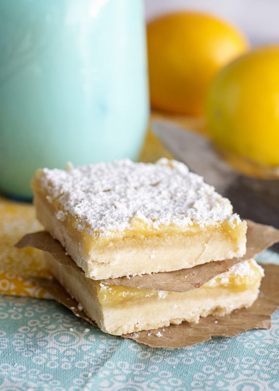 Easy lemon bar stack.