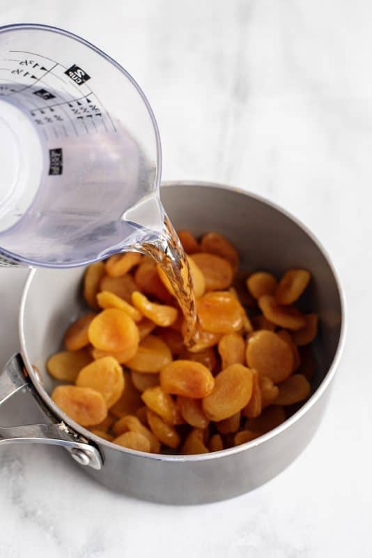 Bring water and dried fruit to a boil.