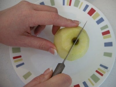 Cut apples anyway you like.