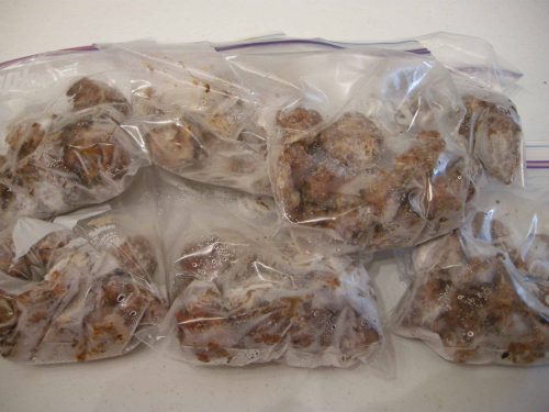 Meatballs in bags