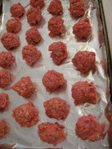 Making meatballs