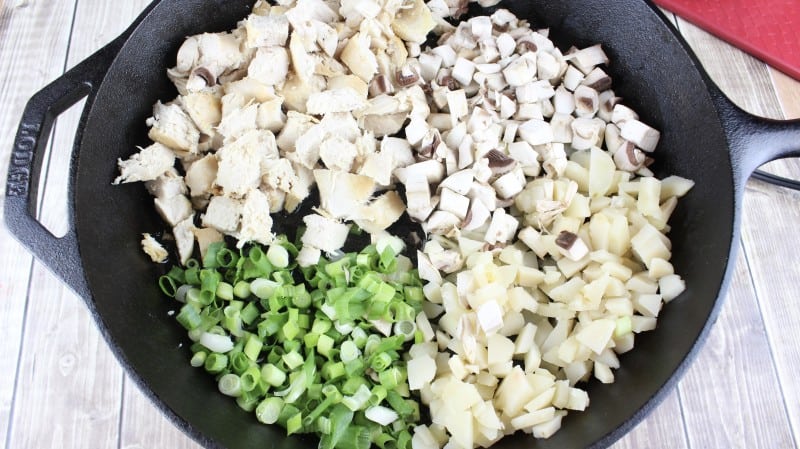 Add all ingredients back into skillet.