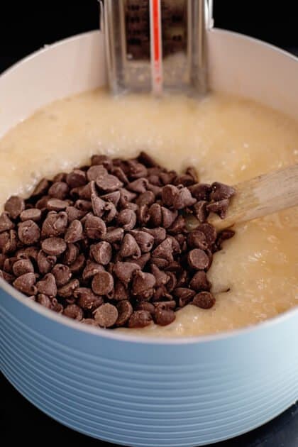 Add chips to pot once boiled.