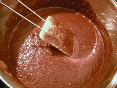 Mix hot chocolate ingredients together. 