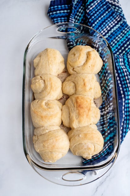 Baked easy yeast rolls.