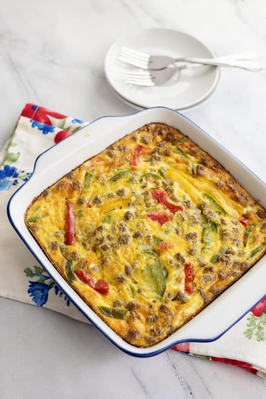 Baked omelet.