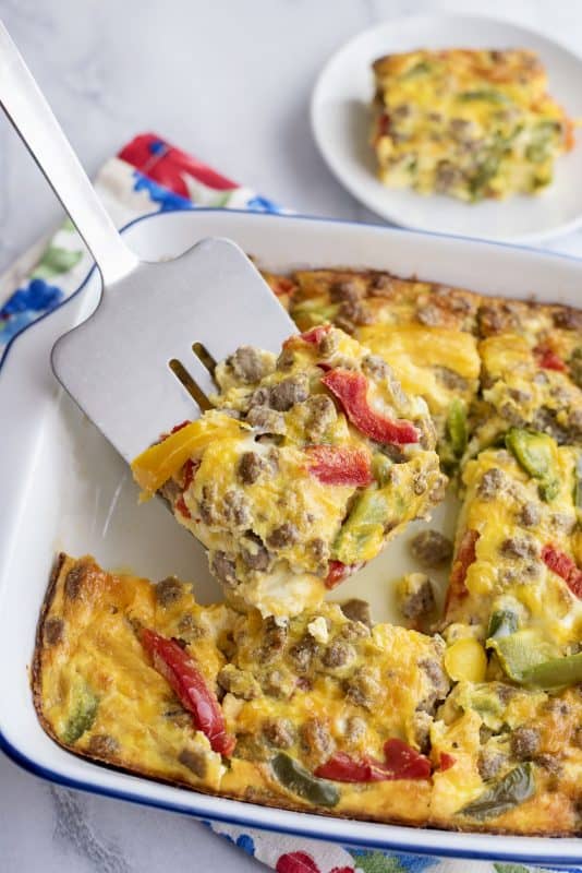 Easy omelet baked in oven.