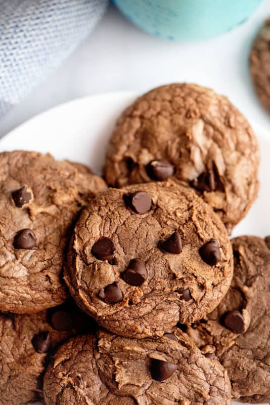 Double chocolate chip condensed milk cookies