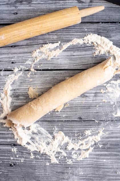 Roll up your old-fashioned butter roll dough.