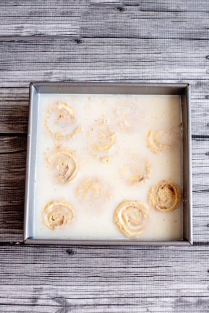 Old-fashioned butter rolls ready for the oven.