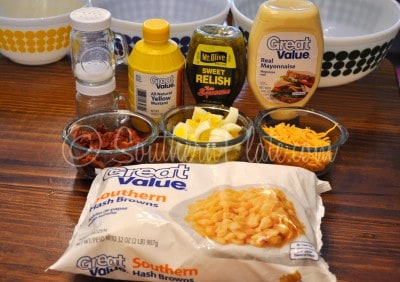 ingredients for loaded baked potato salad.