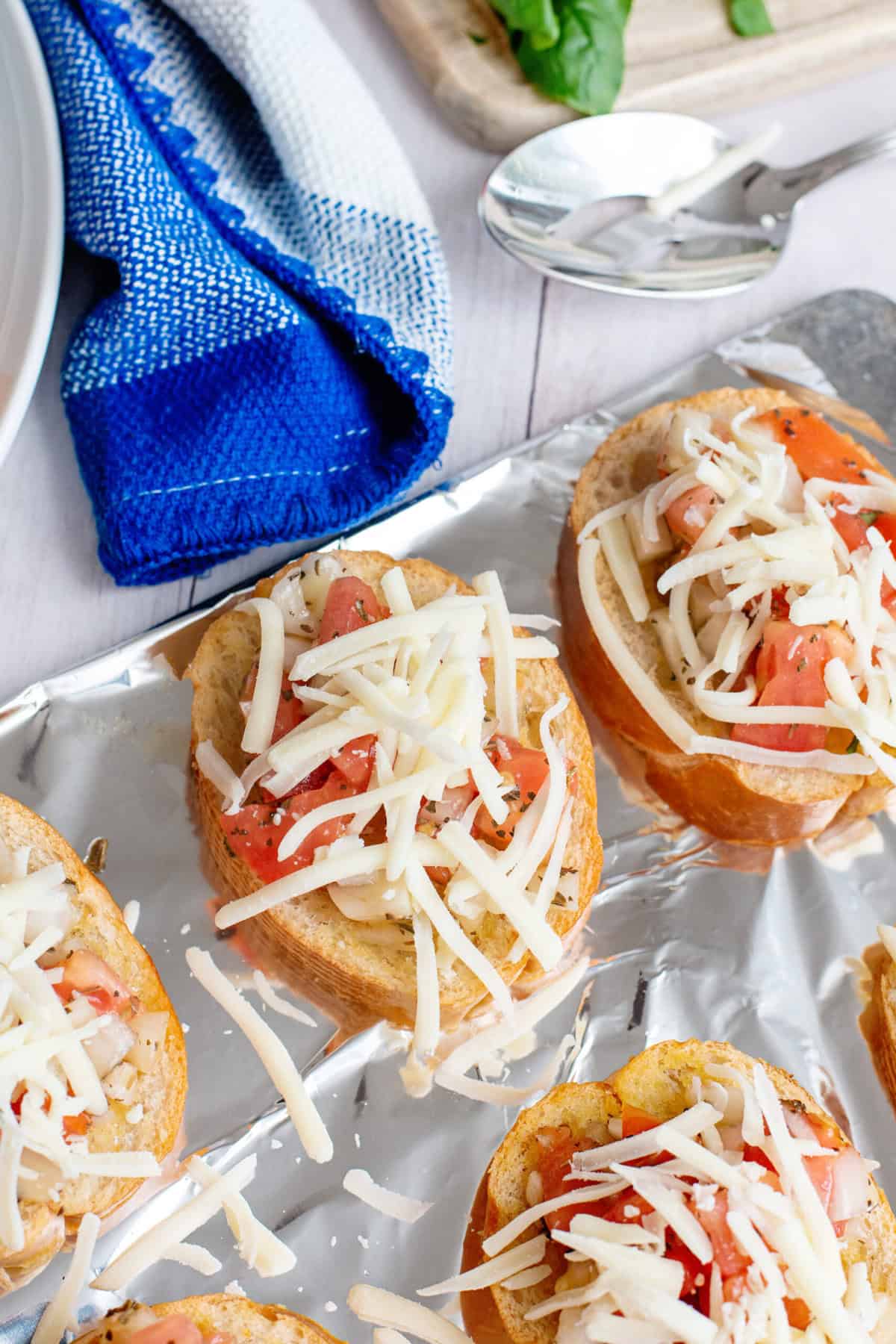 top bruschetta with cheese