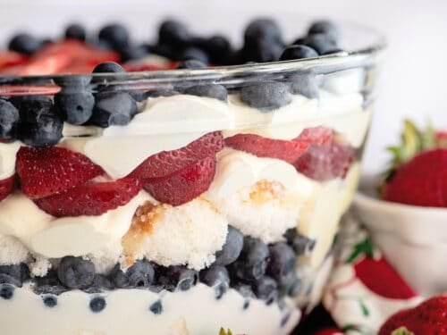 Patriotic Trifle Punch Bowl Cake