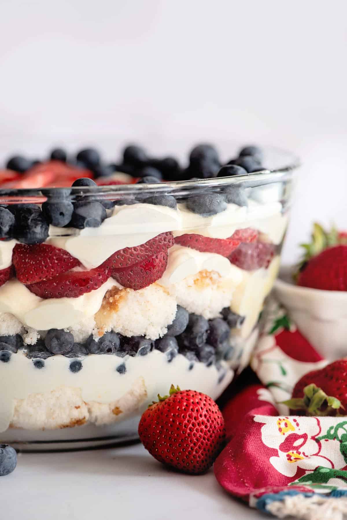 Patriotic Trifle Punch Bowl Cake