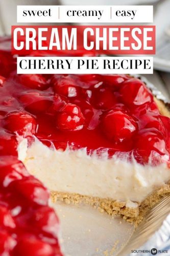 Cherry cream cheese pie Pinterest image