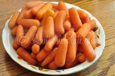 Candied baby carrots (god love it)