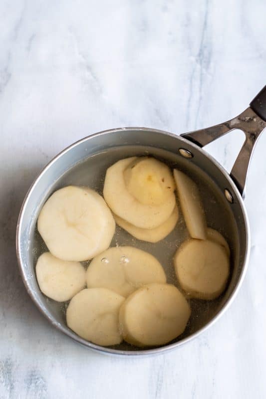 potatoes in water