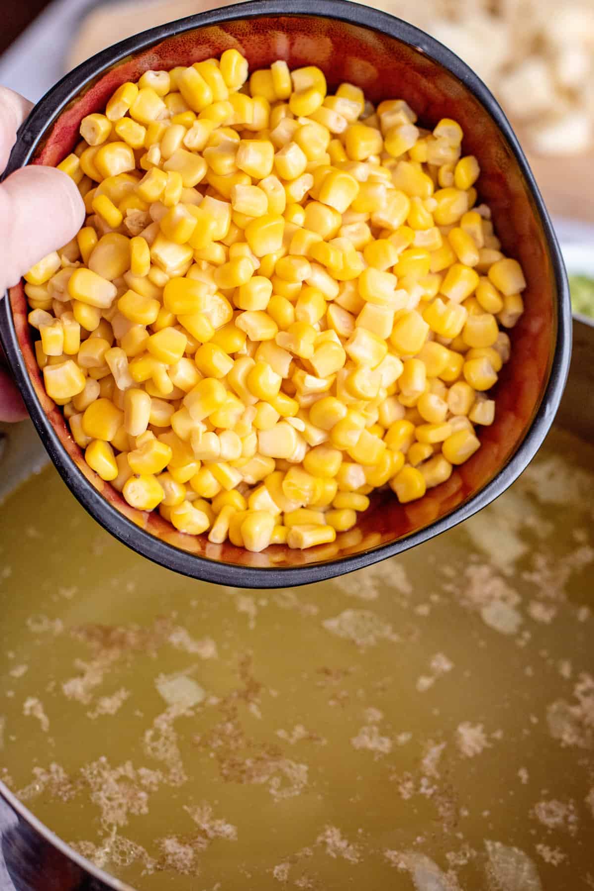 add corn to stew