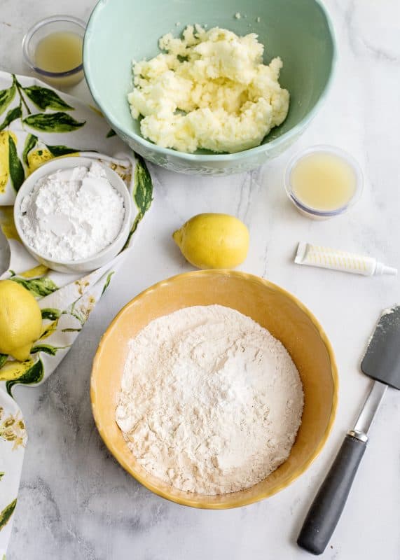 mixing Lemon Blossom Cookies