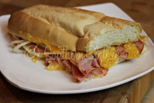 Top To Bottom Turkey and Cheese Bread