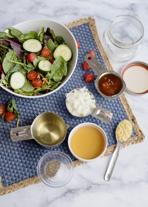 Ingredients for Vidalia Onion Dressing.