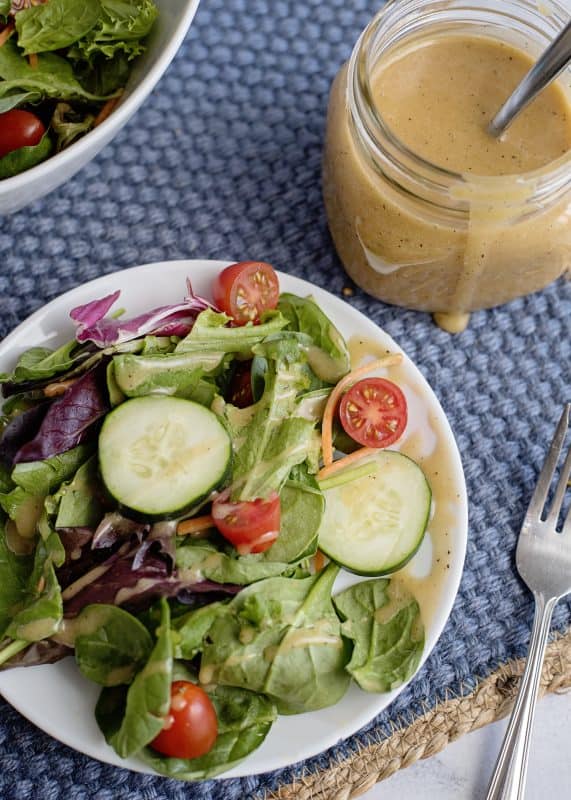 Vidalia Onion Dressing on salad.