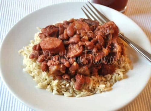 Easy red beans and rice recipe.