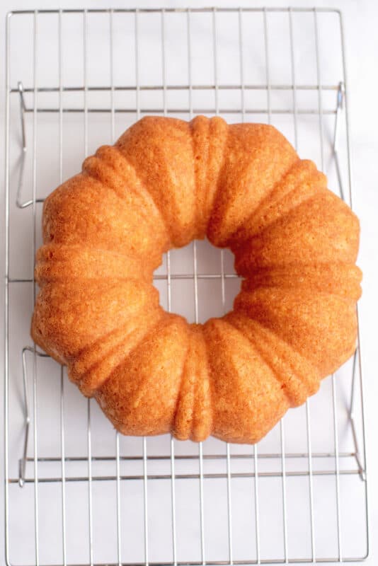 Baked orange cake.