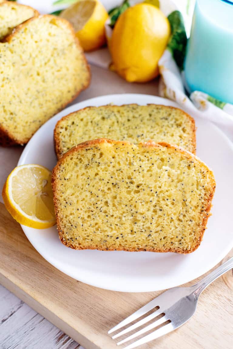 Lemon Poppy Seed Bread With a Cake Mix Southern Plate